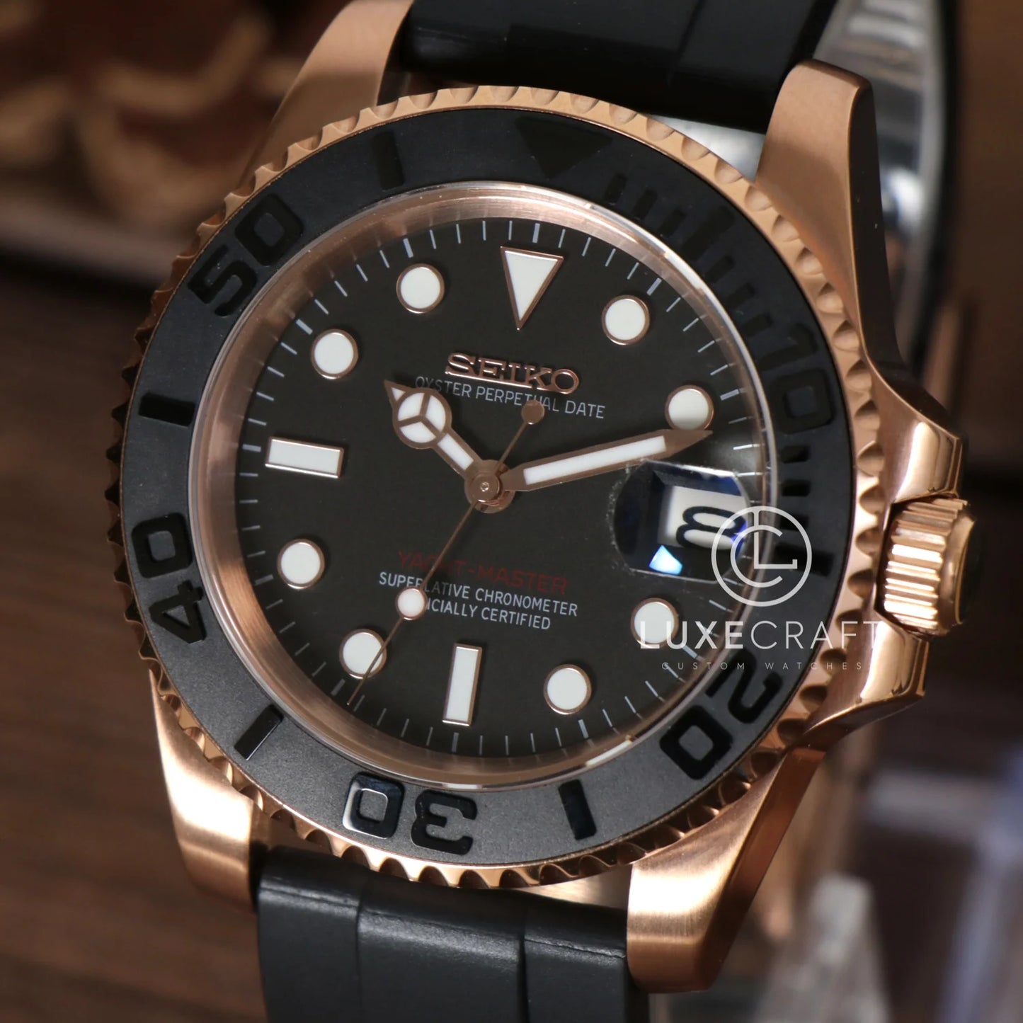 SEIKOMARINE ROSE GOLD - BLACK