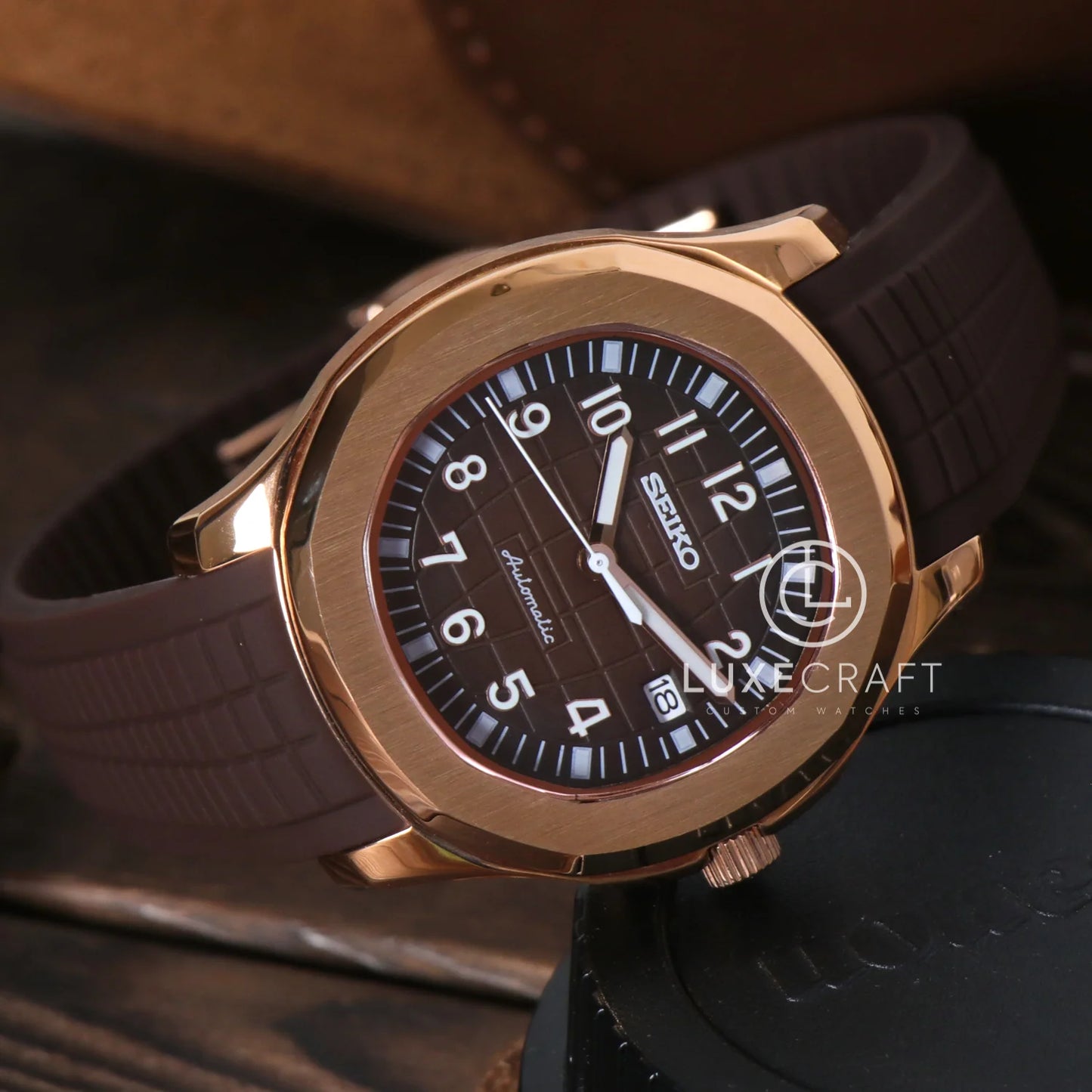 SEIKONAUT BROWN (ROSE GOLD)